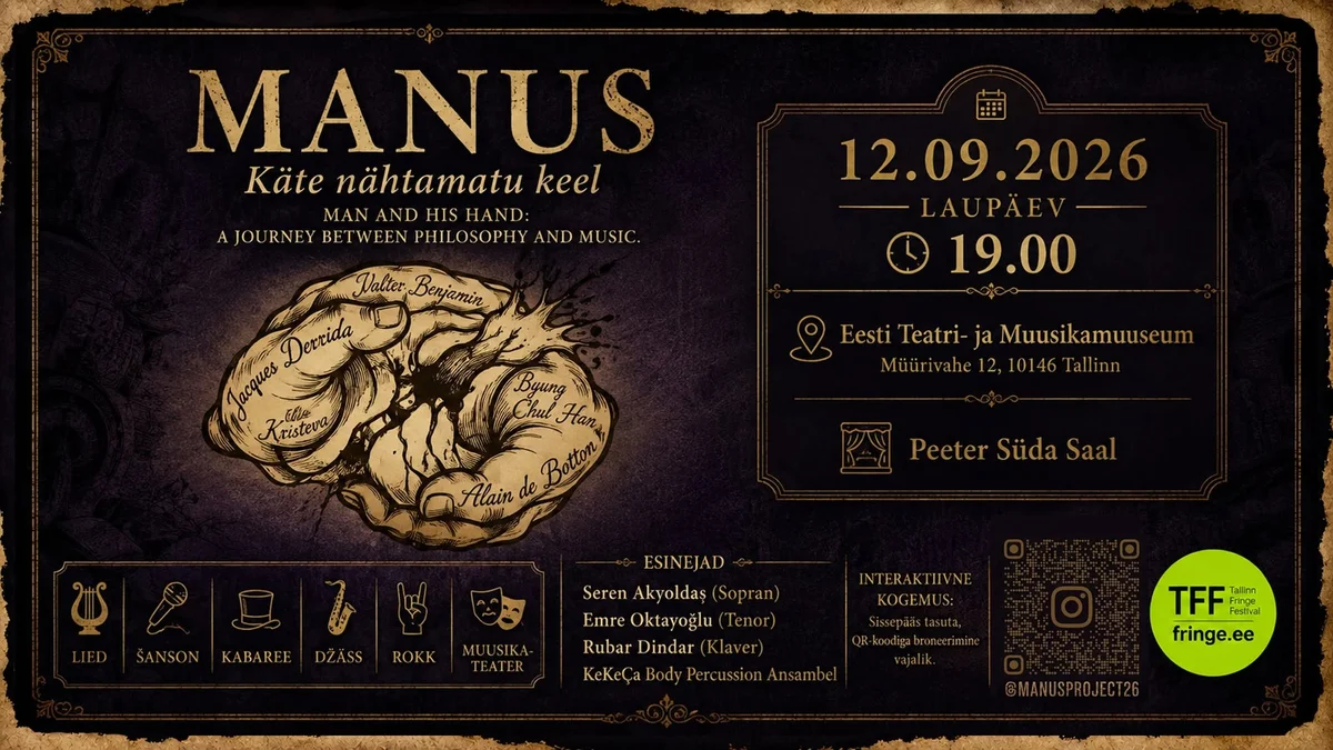 Event artwork: MANUS: The Invisible Language of Hands